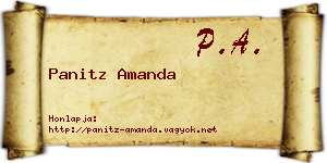 Panitz Amanda névjegykártya